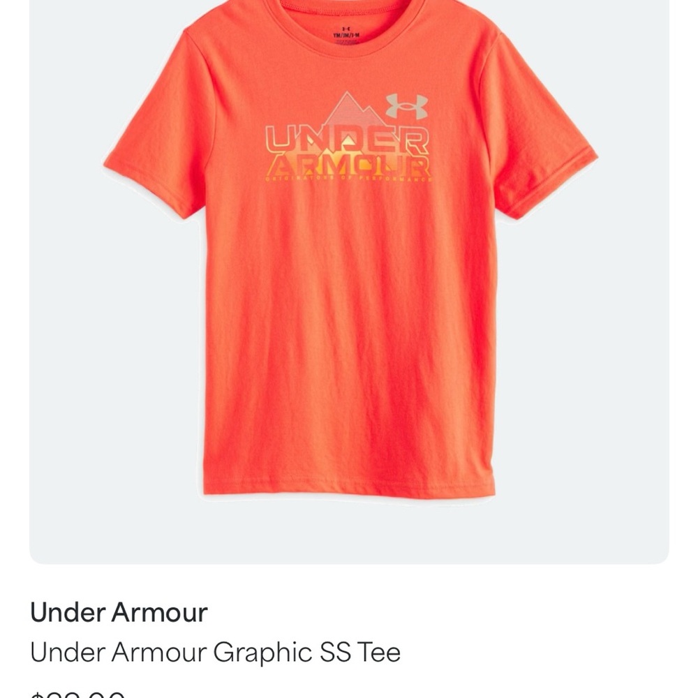 Under Armour Kids Bright Orange Tee